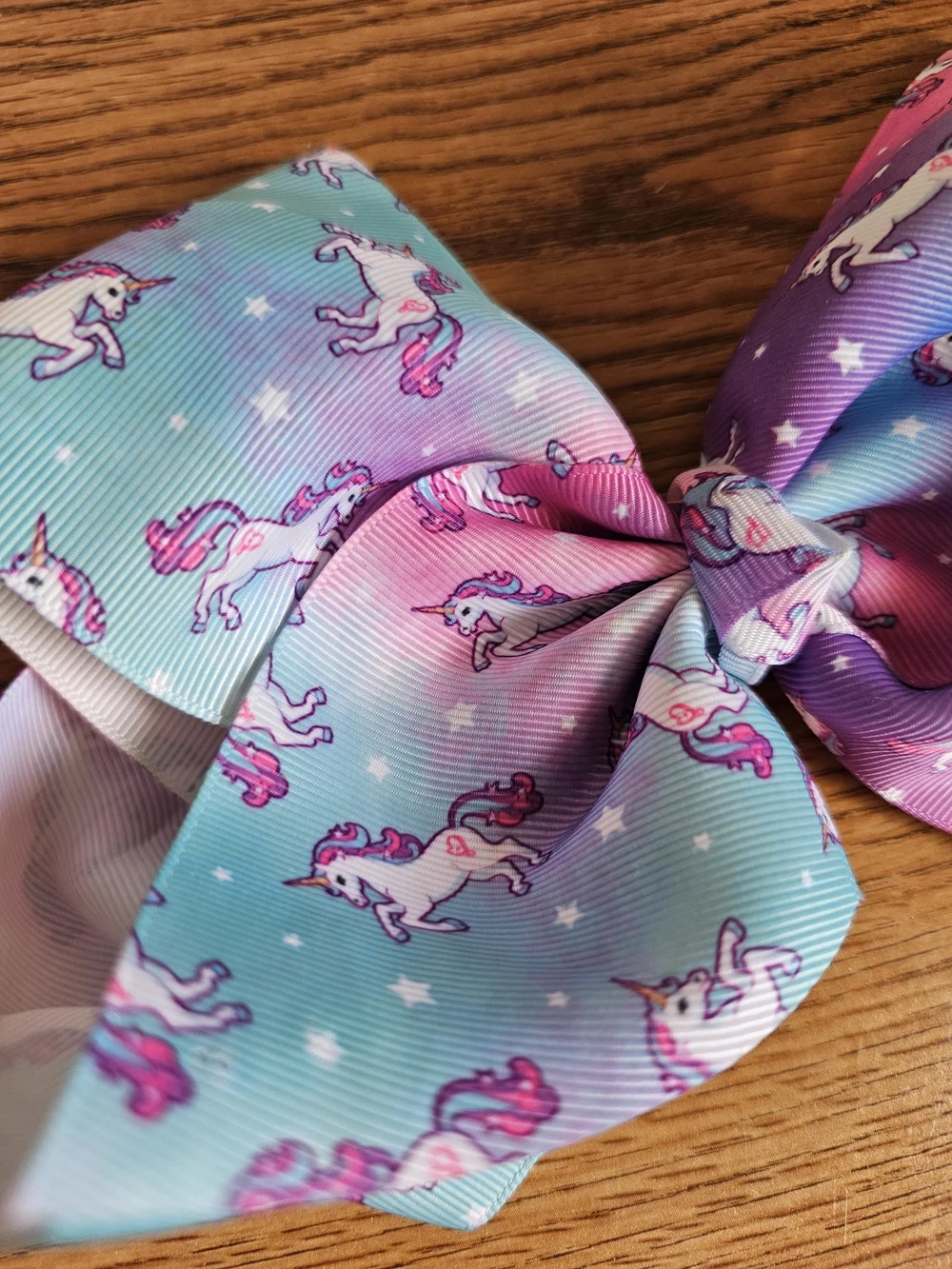 4/$10 Unicorn Hair Bow Jojo Siwa Pink Blue Clip